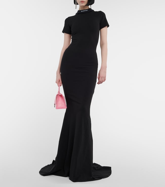 Balenciaga Cotton-blend T-shirt maxi dress