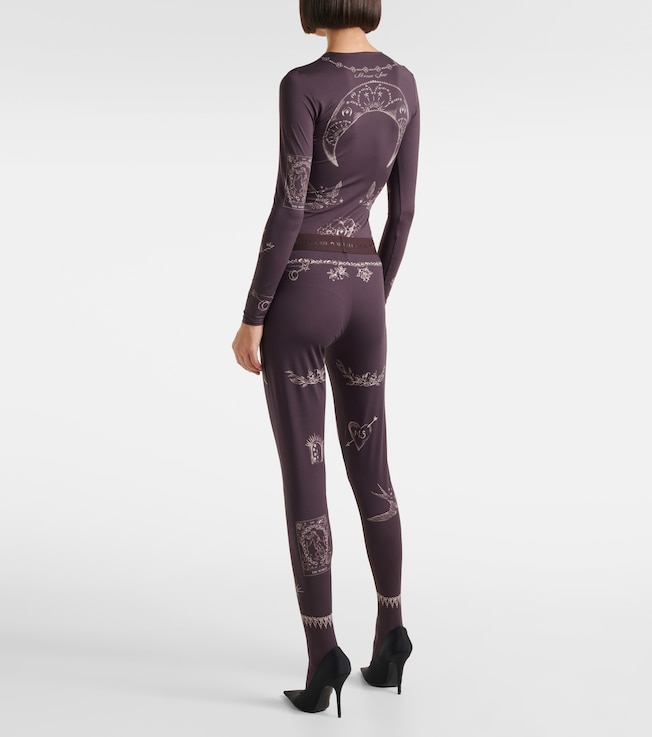 Marine Serre Marine Serre Printed jersey tights