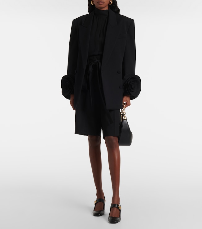 Valentino Virgin wool sablé Bermuda pants