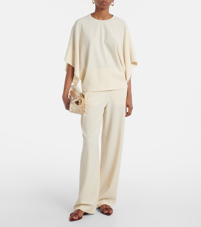Fforme Larissa high-rise wool-blend wide-leg pants