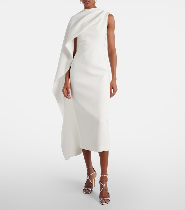 Roksanda Bridal Edith draped crêpe midi dress