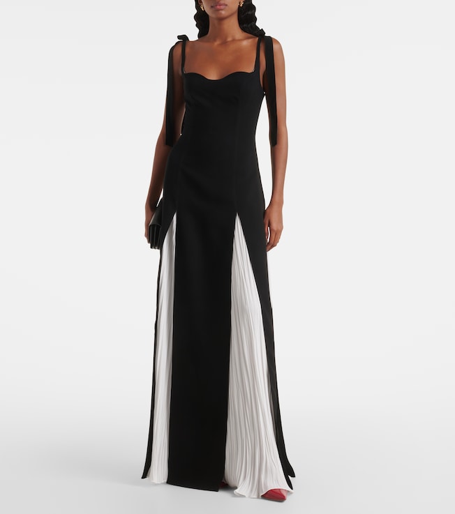 MARMAR HALIM Silk-blend crêpe gown