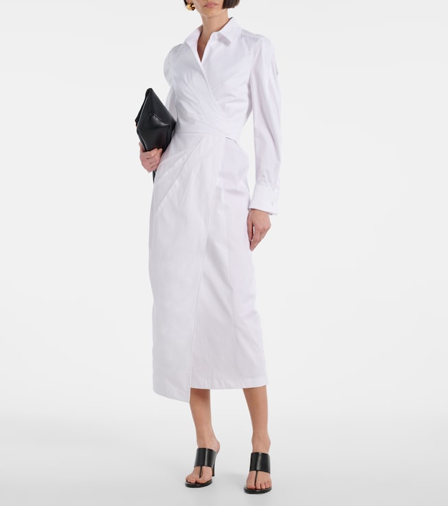 Max Mara Cotton-blend twill wrap dress