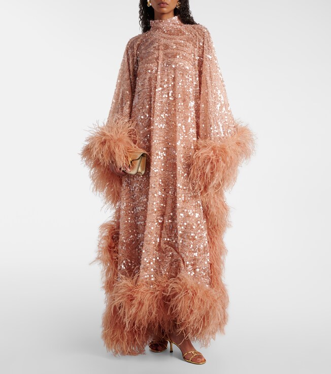 Taller Marmo Casta Diva Sublime sequined tulle kaftan
