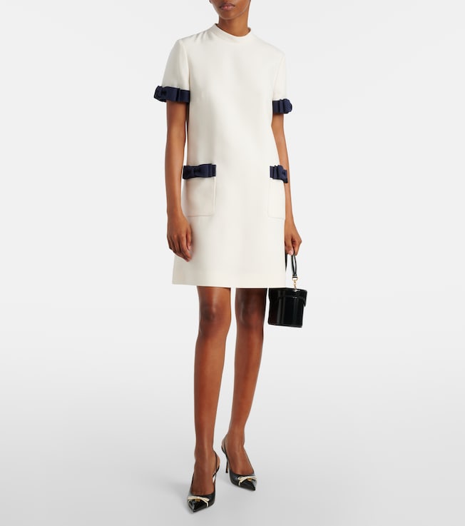 Valentino Crepe Couture bow-detail minidress