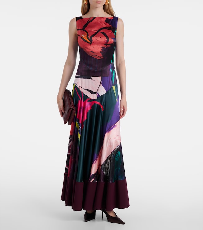 Roksanda Munir printed silk satin gown
