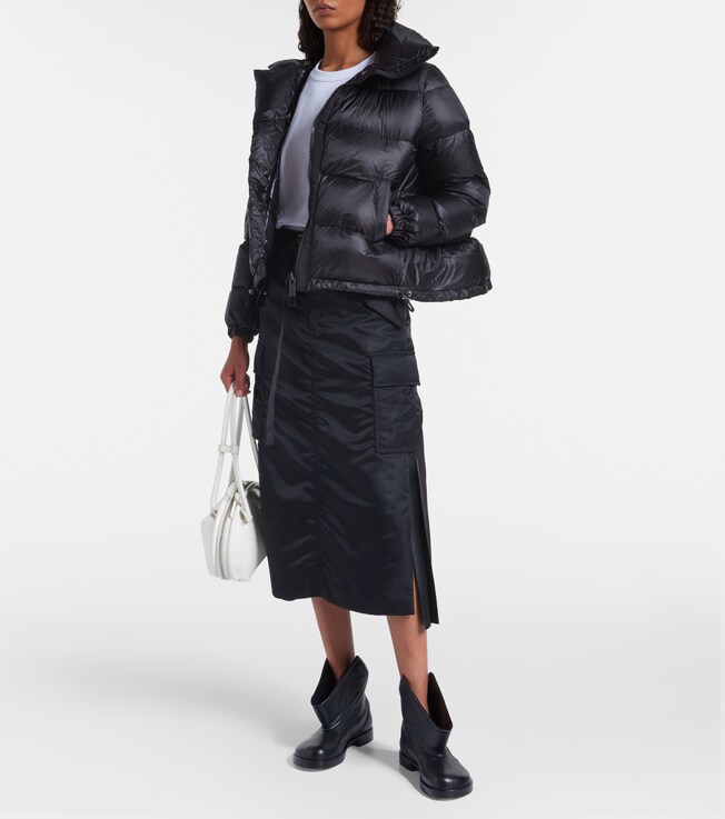 Sacai - Pleated tech-jersey blouson jacket | Plush