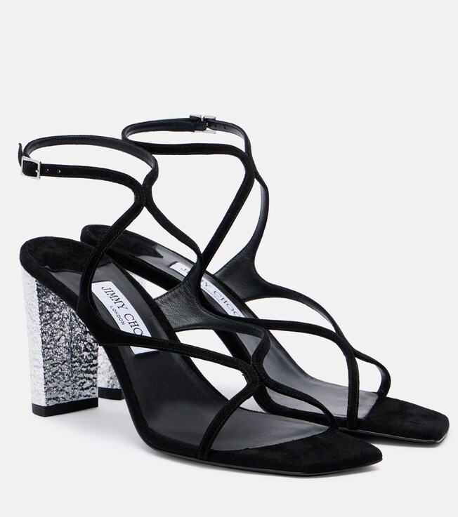 JIMMY CHOO Jimmy Choo Azie 85 embellished suede sandals