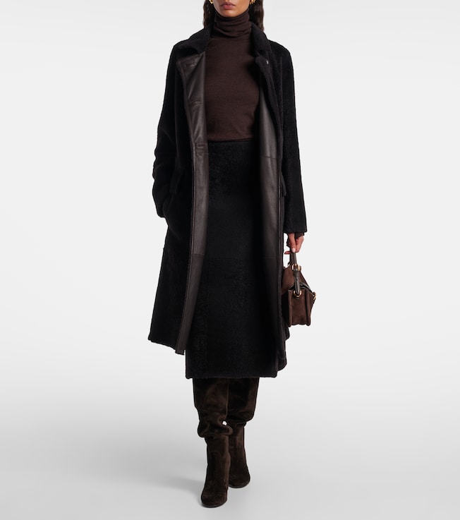Yves Salomon Shearling maxi skirt
