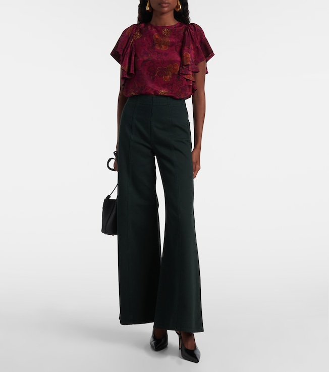 Ulla Johnson Bianca high-rise cotton wide-leg pants