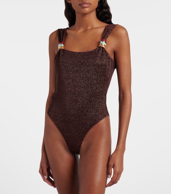 Oséree Lumière ring-detail swimsuit