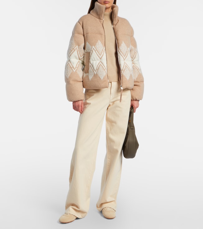 Varley Belinda knitted puffer jacket