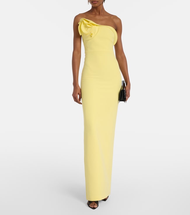 Roland Mouret Floral-appliqué gown