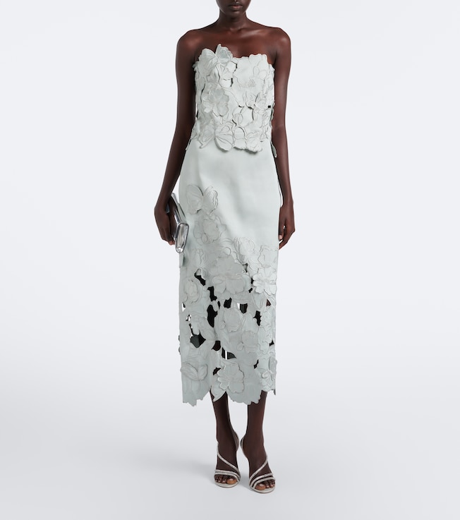 Costarellos Nikola guipure lace midi dress