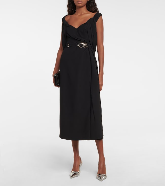Prada Embellished crêpe dress