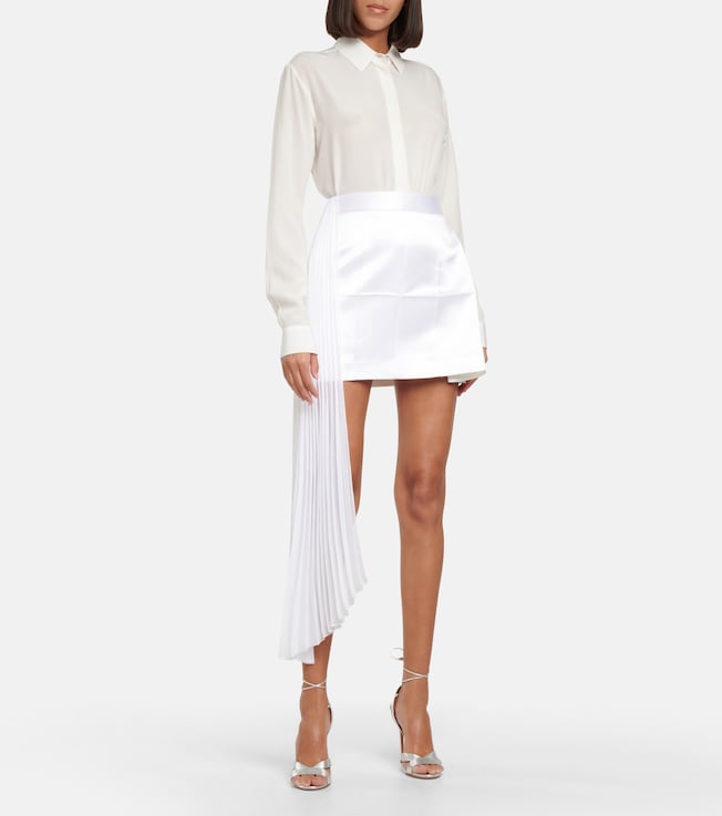 PETER DO Pleated asymmetric miniskirt