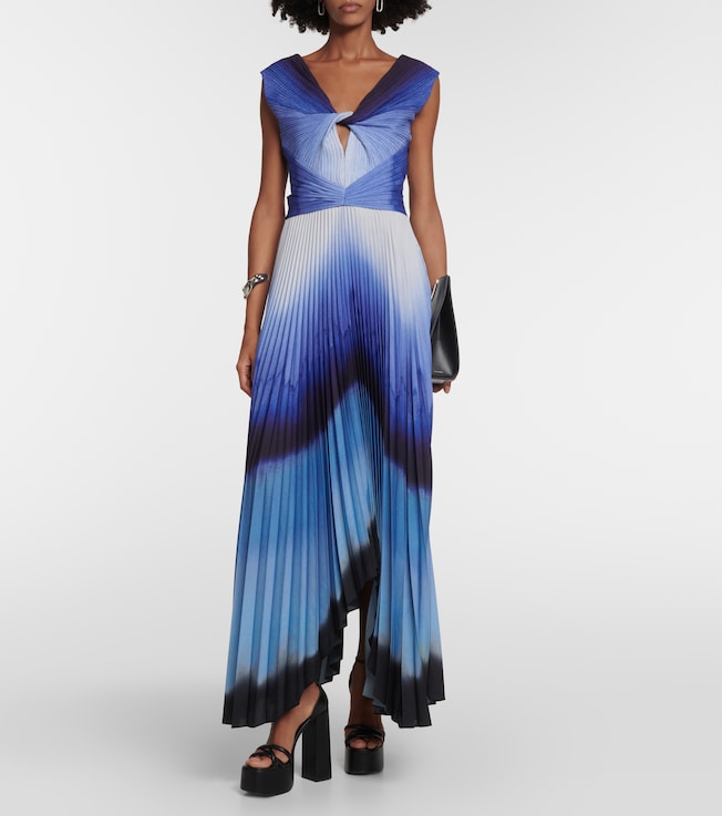 Altuzarra Printed pleated maxi dress