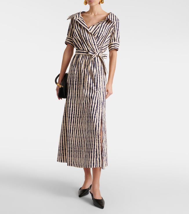 Altuzarra Lydia off-shoulder cotton-blend midi dress