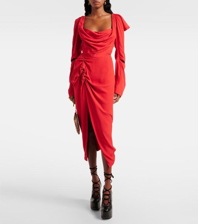 Vivienne Westwood Panther draped midi dress