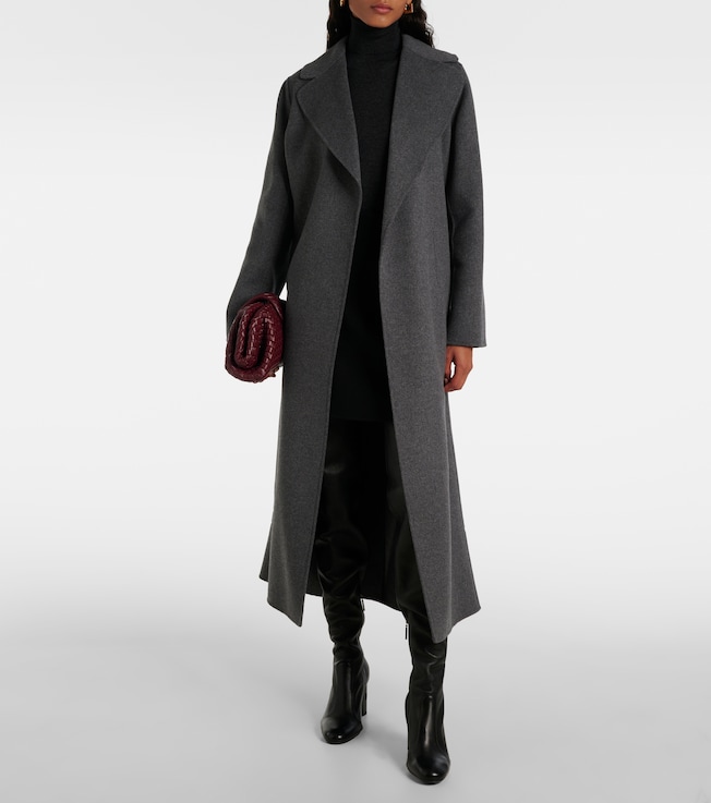 Max Mara Belted alpaca and wool-blend coat Plush