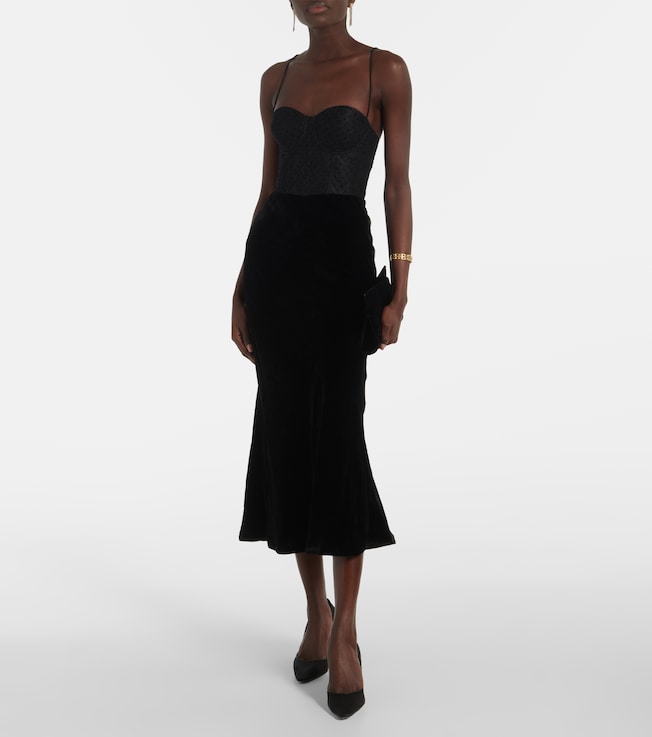 Rebecca Vallance Ethel polka-dot bustier dress