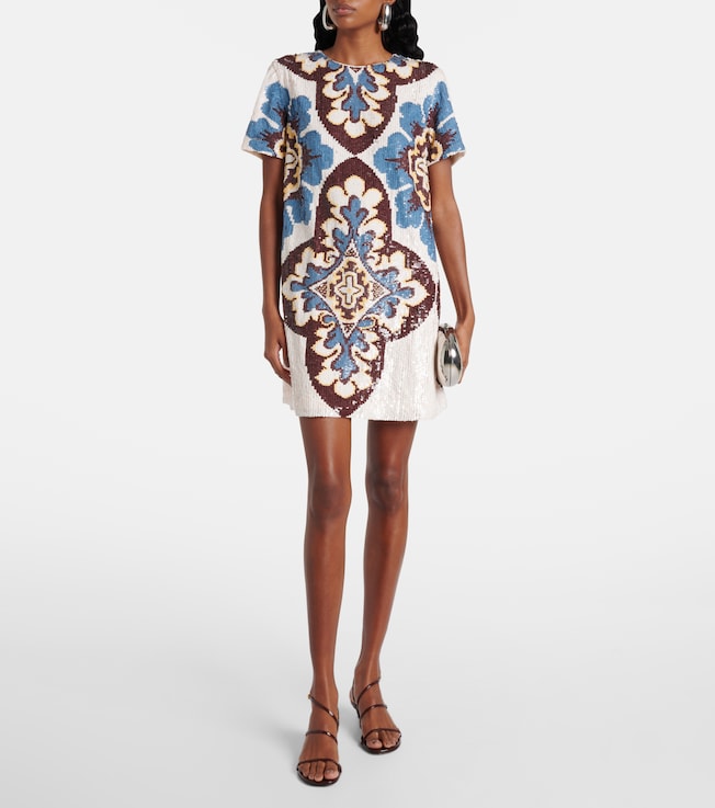 La DoubleJ Super Mini Swing sequined minidress