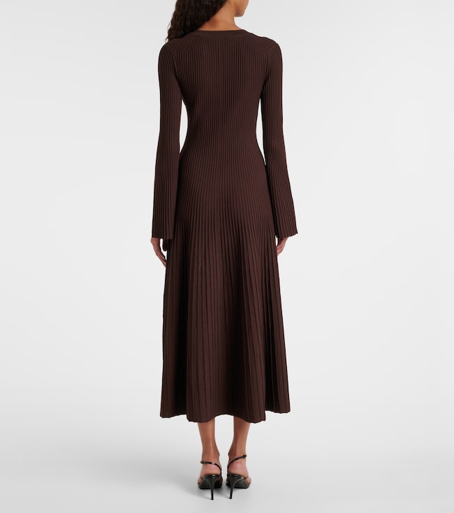 SIMKHAI Simkhai Genna ribbed-knit midi dress