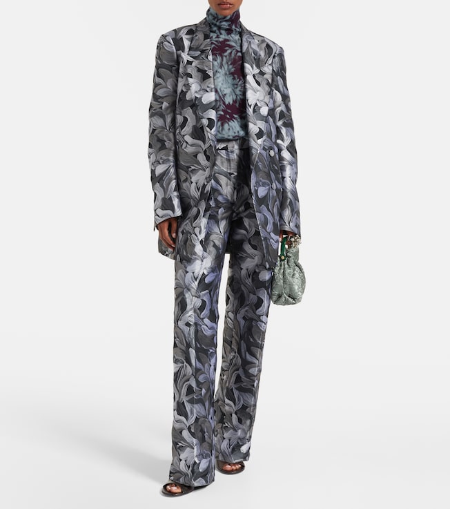 Dries Van Noten Double-breasted jacquard blazer