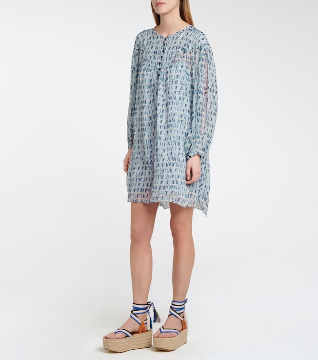 Marant Étoile Silorion tie-dye chiffon minidress