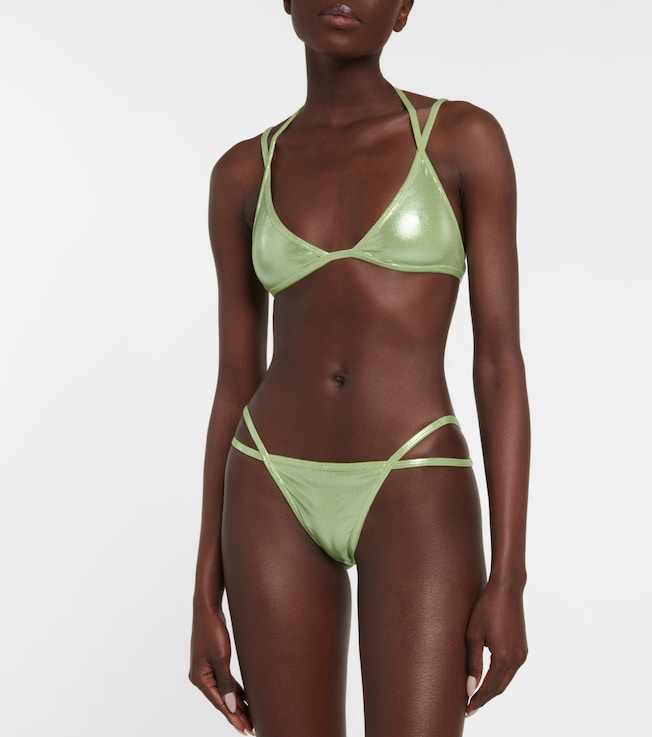 THE ATTICO Halterneck bikini top