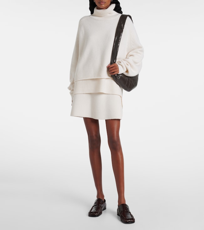 LISA YANG Clare high-rise cashmere miniskirt