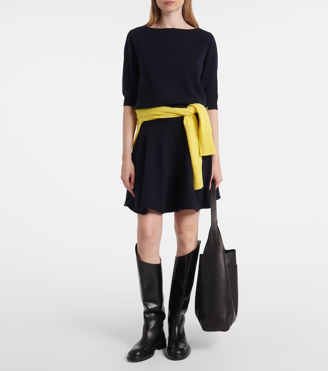 Extreme Cashmere Girl cashmere-blend miniskirt
