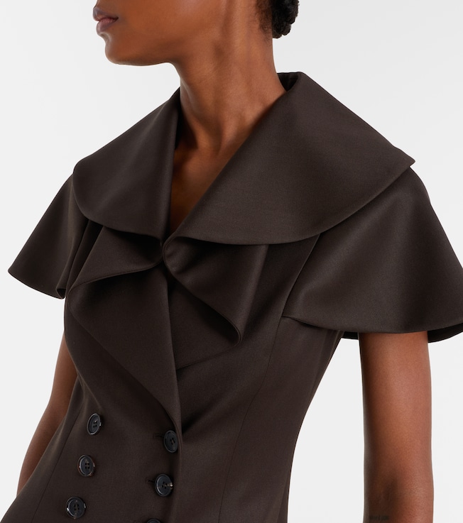McQueen McQueen Draped wool minidress