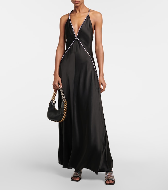 Stella McCartney Crystal-embellished satin gown