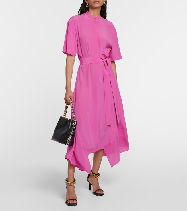 Stella McCartney Asymmetrical silk midi dress