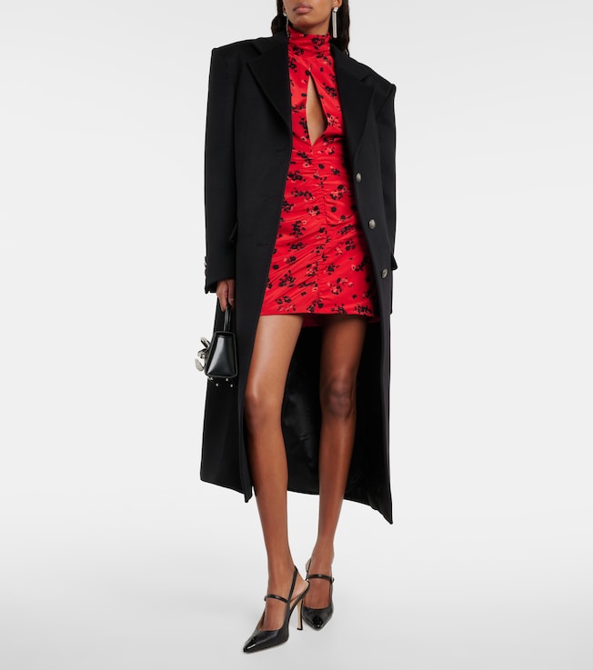 Alessandra Rich Floral silk minidress