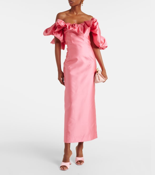 Alémais Ruffled off-shoulder gown