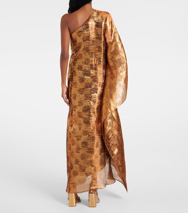 Taller Marmo Taller Marmo Betsy one-shoulder fil coupé gown