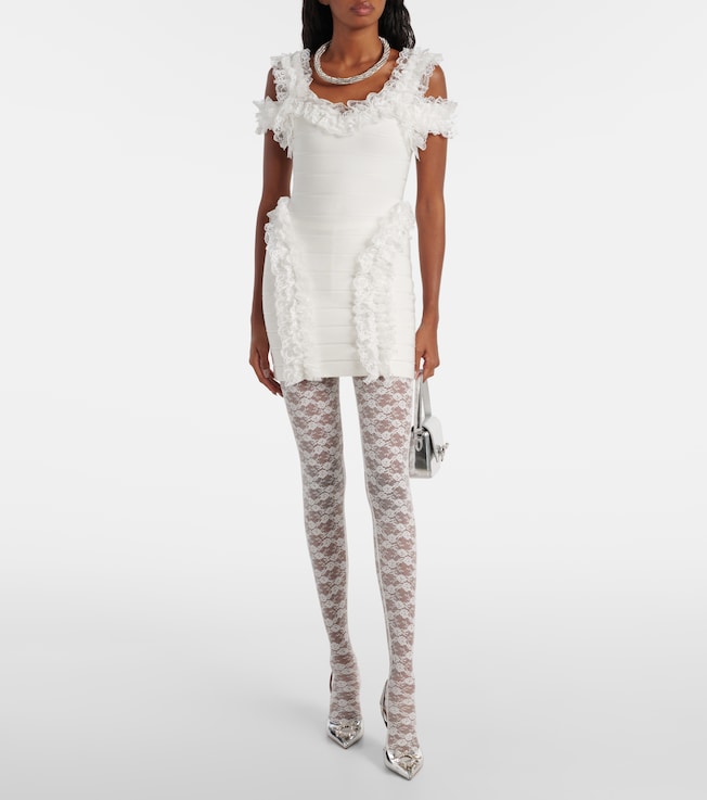 self-portrait x Christopher Kane lace-trimmed minidress