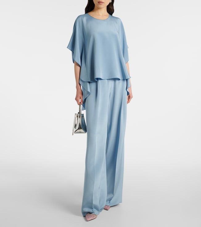 Max Mara Origano high-rise silk wide-leg pants