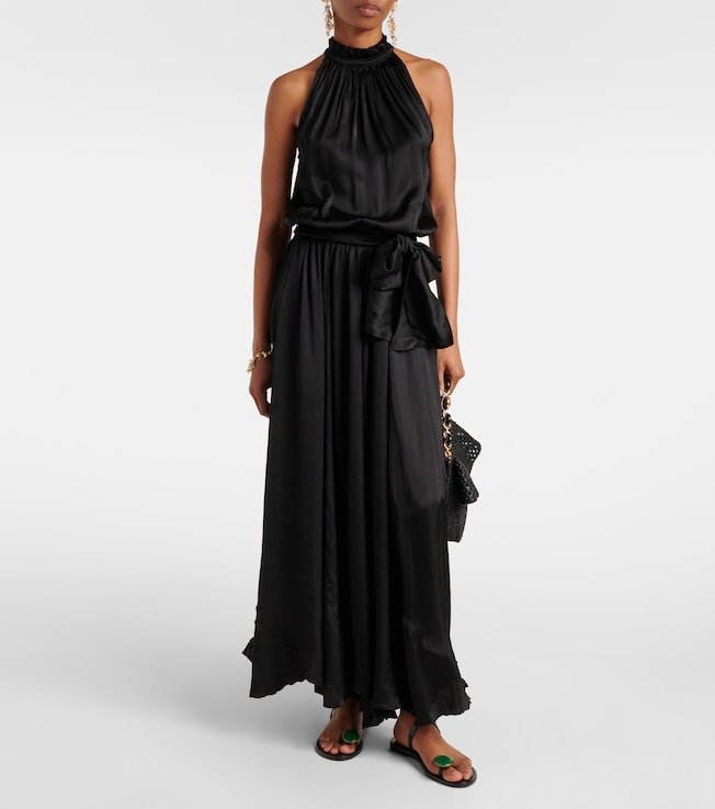 Poupette St Barth Nina satin gown