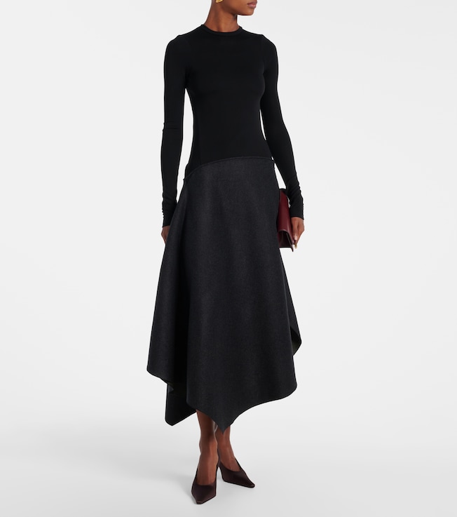 Victoria Beckham Asymmetric midi dress