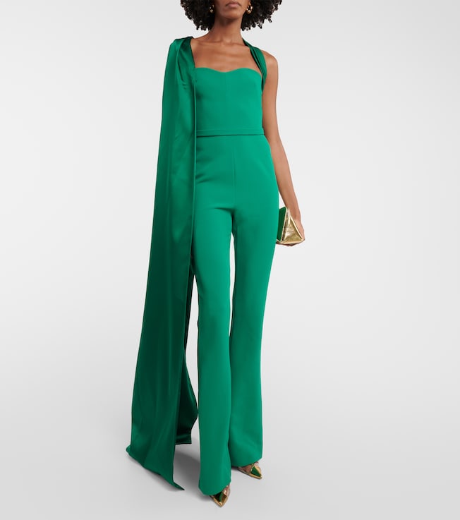 Safiyaa Lollian Marmont caped jumpsuit