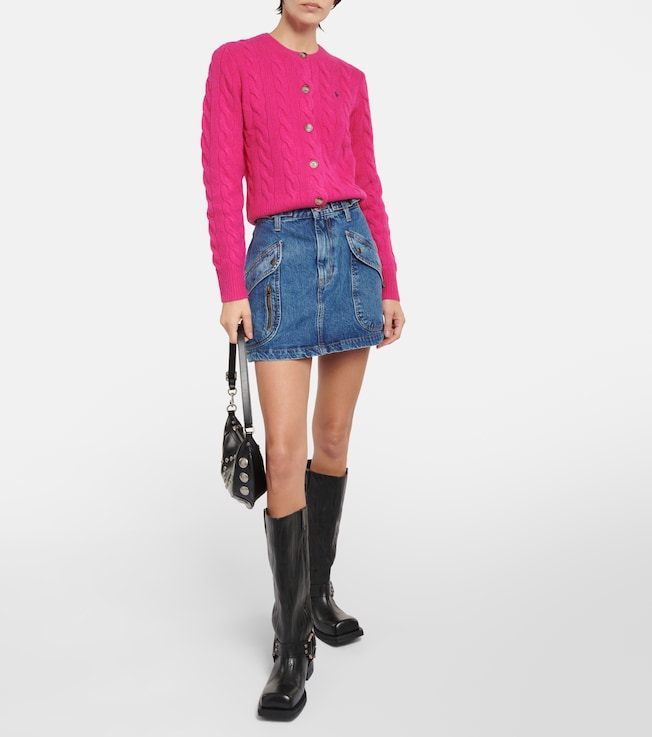 RE/DONE Racer denim miniskirt