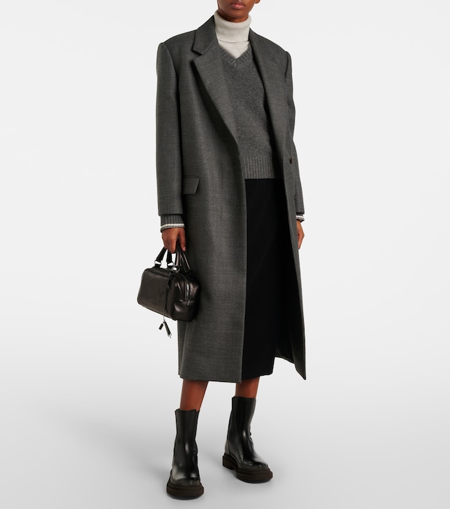 Brunello Cucinelli Wool, cashmere and silk midi skirt