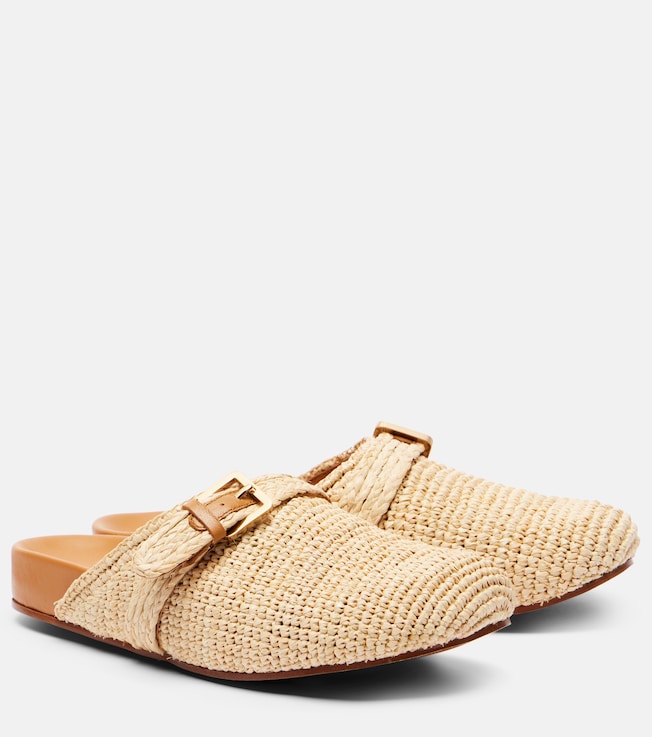 Clergerie Quinta raffia mules 
