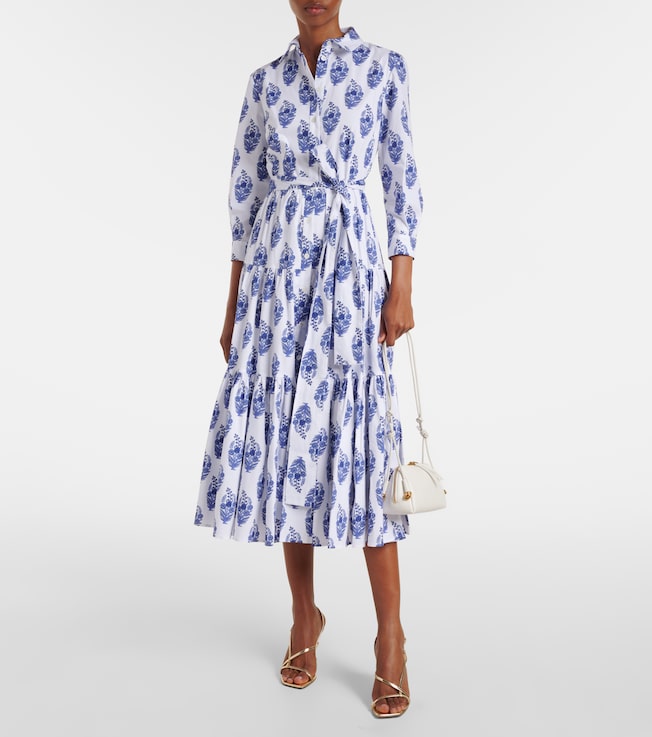 Carolina Herrera Floral cotton-blend shirt dress
