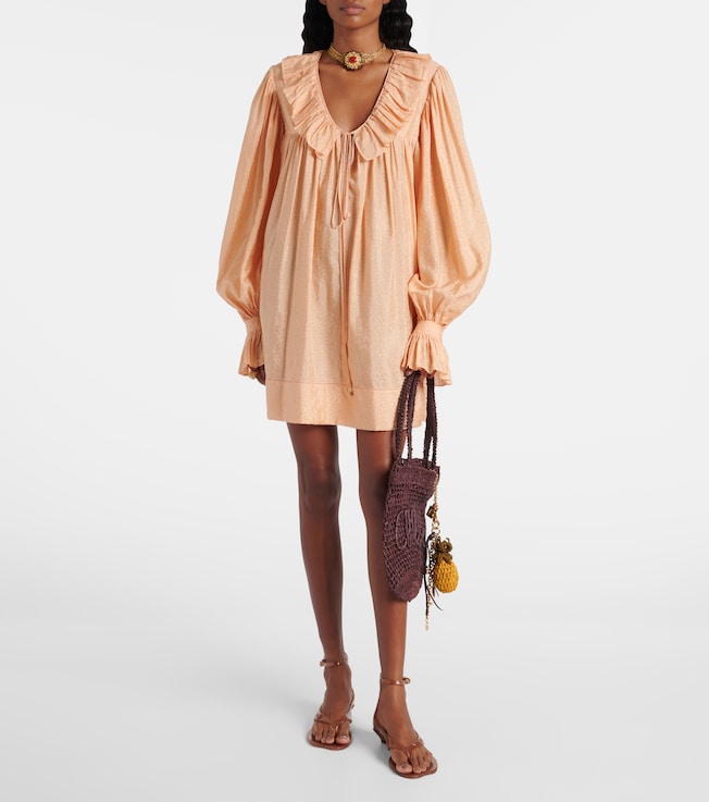 Chloé Ruffled jacquard minidress