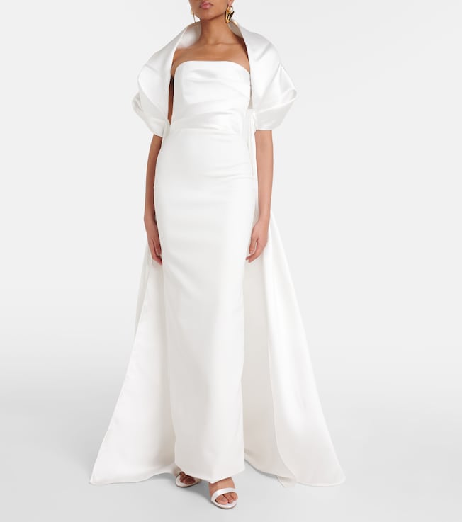 Solace London Vera satin bustier gown