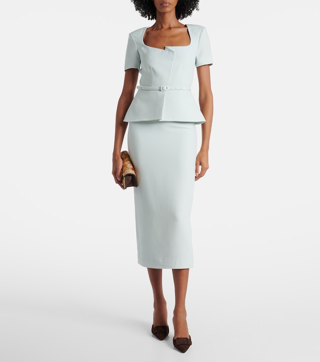 Roland Mouret Wool and slik midi dress